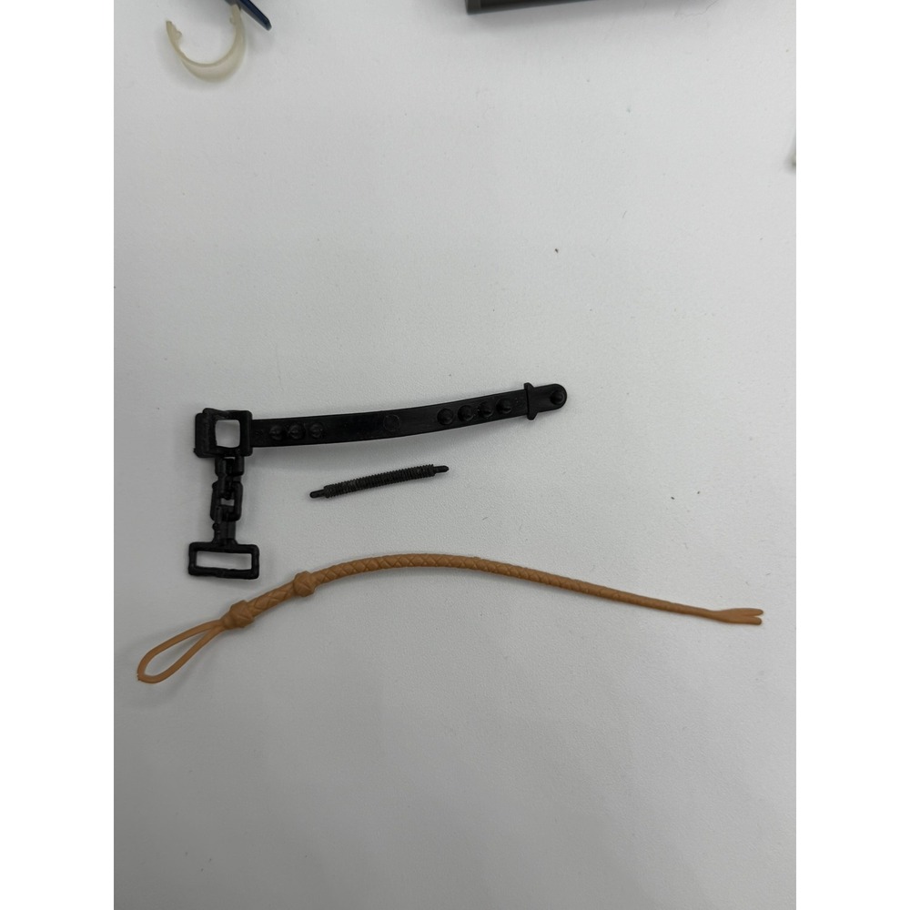 Vintage 1987 GI Joe CROC MASTER Accessory Lot Whip Leash Collar Hose Original